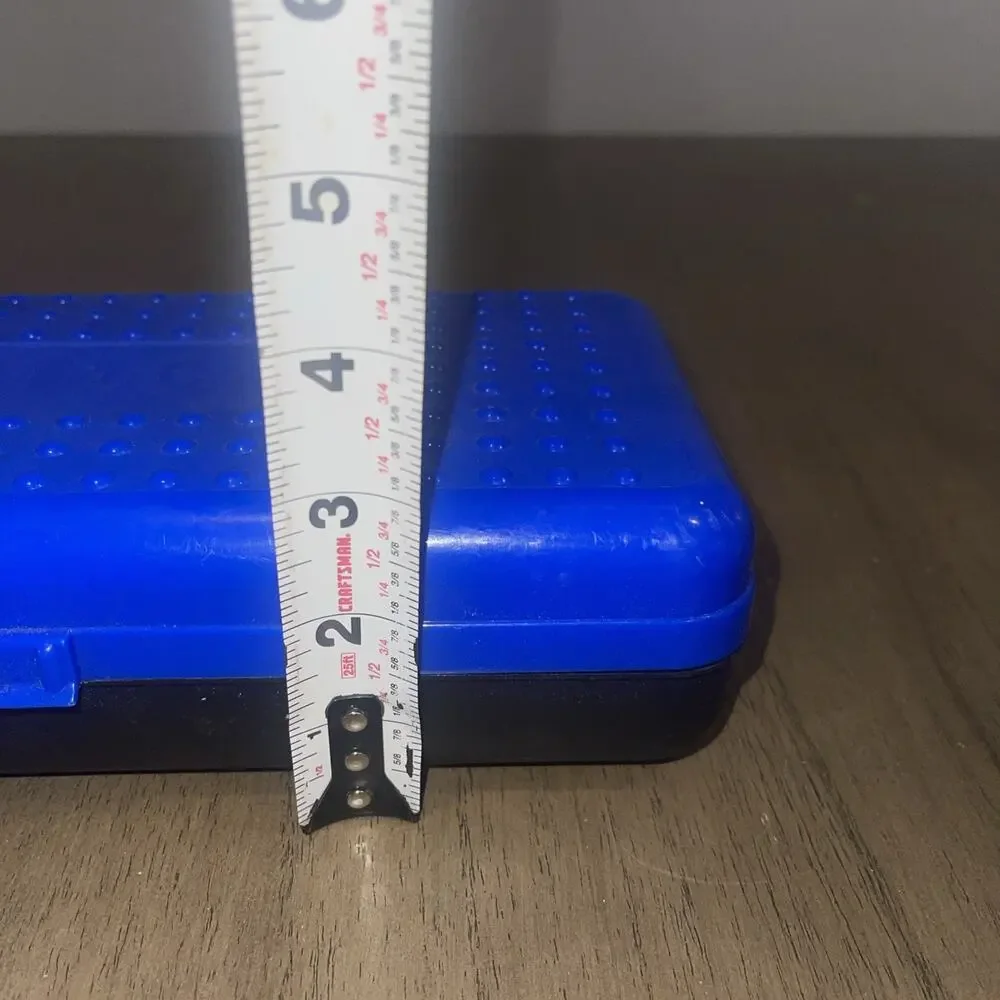 Vintage 90's Spacemaker Pencil & Ruler Boxes Newell Office Products Blue Black